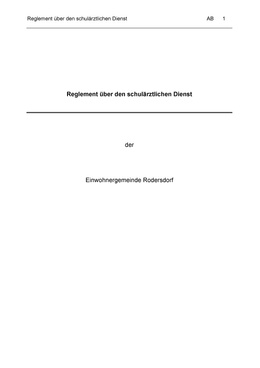 Schularztreglement